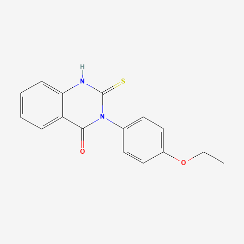 3-(4-Ethoxyphenyl)-2-thioxo-2,3-dihydro-4(1H)-quinazolinone (CAS: 1035-51-4) - Chemical Structure and Molecular Formula 