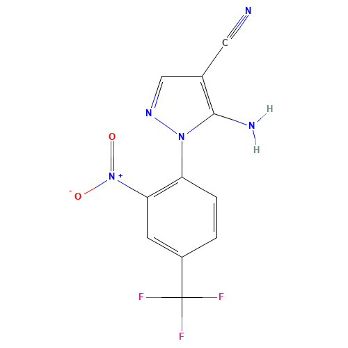 5-Amino-1-[2-nitro-4-(trifluoromethyl)phenyl]-1H-pyrazole-4-carbonitrile (CAS: 74990-43-5) - Related Chemical Product