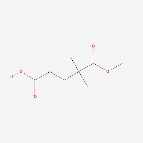 5-Methoxy-4,4-dimethyl-5-oxopentanoic acid (CAS: 2840-71-3) - Chemical Structure and Molecular Formula 