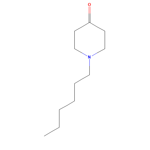 1-Hexyltetrahydro-4(1H)-pyridinone (CAS: 71072-22-5) - Chemical Structure and Molecular Formula 