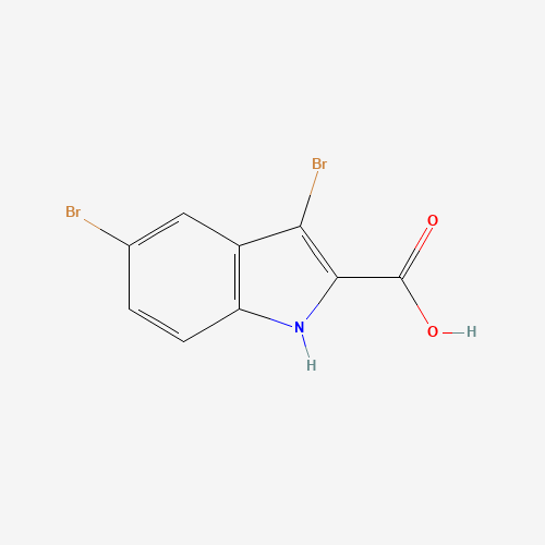 3,5-Dibromo-1H-indole-2-carboxylic acid (CAS: 98591-49-2) - Chemical Structure and Molecular Formula 