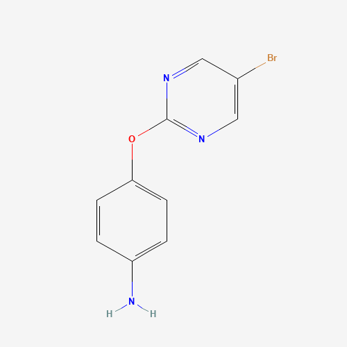 4-[(5-Bromo-2-pyrimidinyl)oxy]aniline (CAS: 76660-37-2) - Chemical Structure and Molecular Formula 