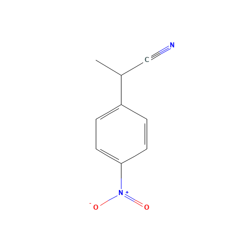 2-(4-Nitrophenyl)propanenitrile (CAS: 50712-63-5) - Chemical Structure and Molecular Formula 