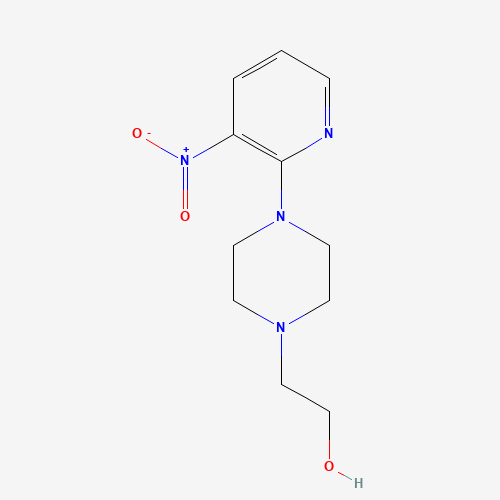 2-[4-(3-Nitro-2-pyridinyl)piperazino]-1-ethanol (CAS: 215434-62-1) - Chemical Structure and Molecular Formula 