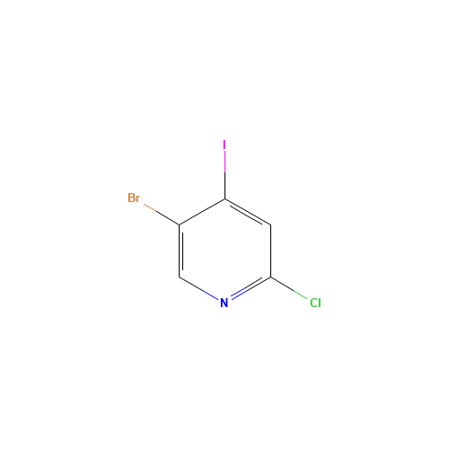 5-Bromo-2-chloro-4-iodopyridine (CAS: 401892-47-5) - Chemical Structure and Molecular Formula 
