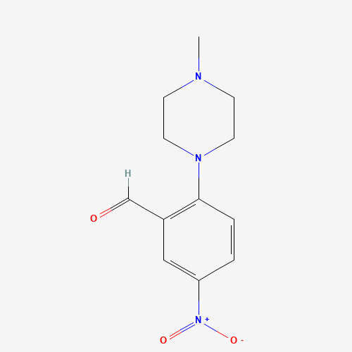 2-(4-Methylpiperazino)-5-nitrobenzenecarbaldehyde (CAS: 30742-63-3) - Chemical Structure and Molecular Formula 