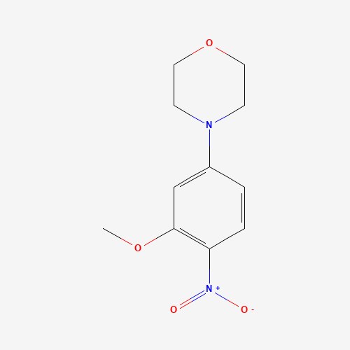 4-(3-Methoxy-4-nitrophenyl)morpholine (CAS: 6950-88-5) - Chemical Structure and Molecular Formula 