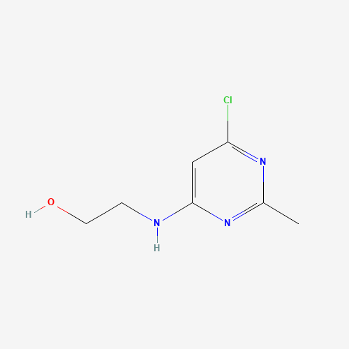 2-[(6-Chloro-2-methyl-4-pyrimidinyl)amino]-1-ethanol (CAS: 22177-97-5) - Chemical Structure and Molecular Formula 