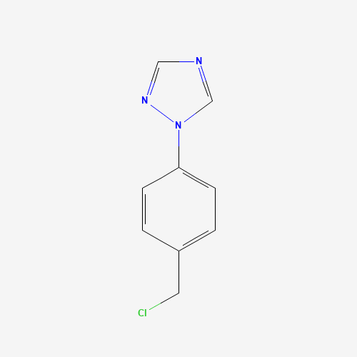 1-[4-(Chloromethyl)phenyl]-1H-1,2,4-triazole (CAS: 143426-53-3) - Chemical Structure and Molecular Formula 