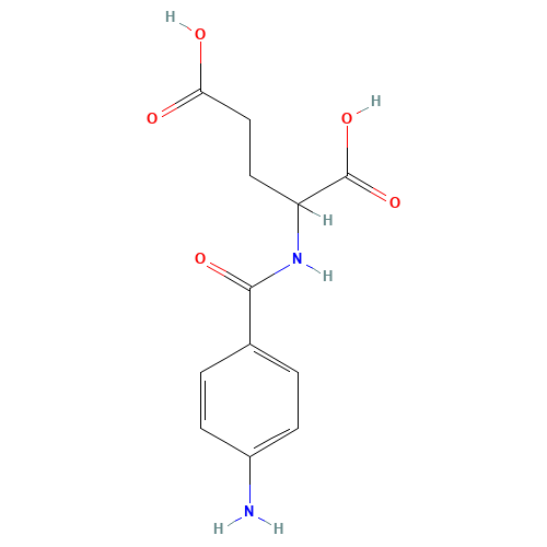 2-[(4-Aminobenzoyl)amino]pentanedioic acid (CAS: 4230-33-5) - Chemical Structure and Molecular Formula 