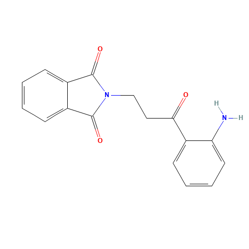 2-[3-(2-Aminophenyl)-3-oxopropyl]-1H-isoindole-1,3(2H)-dione (CAS: 17515-32-1) - Chemical Structure and Molecular Formula 