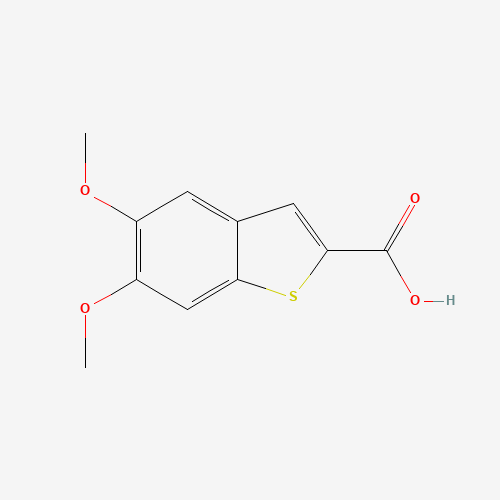 5,6-Dimethoxy-1-benzothiophene-2-carboxylic acid (CAS: 23046-03-9) - Chemical Structure and Molecular Formula 