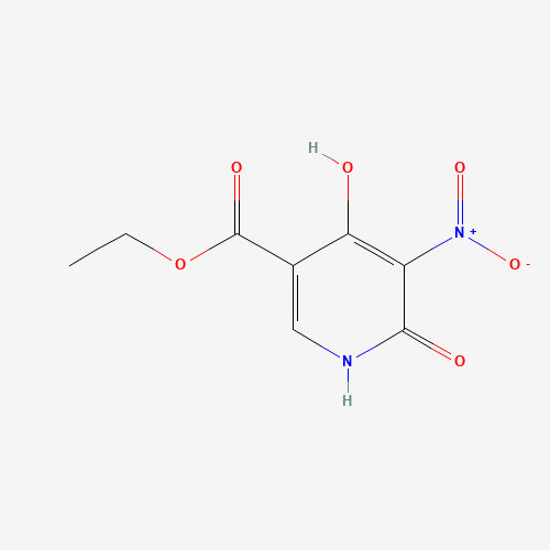 Ethyl 4,6-dihydroxy-5-nitronicotinate (CAS: 6317-97-1) - Chemical Structure and Molecular Formula 
