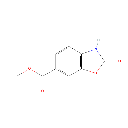 Methyl 2-oxo-2,3-dihydro-1,3-benzoxazole-6-carboxylate (CAS: 72752-80-8) - Chemical Structure and Molecular Formula 