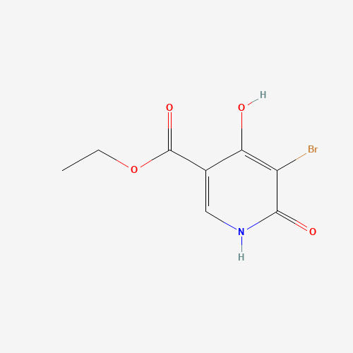Ethyl 5-bromo-4,6-dihydroxynicotinate (CAS: 89978-58-5) - Chemical Structure and Molecular Formula 