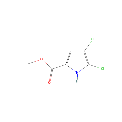 Methyl 4,5-dichloro-1H-pyrrole-2-carboxylate (CAS: 1197-12-2) - Chemical Structure and Molecular Formula 