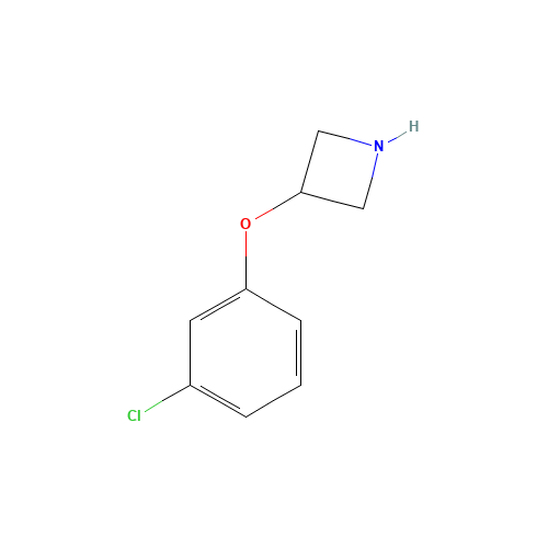 3-(3-Chlorophenoxy)azetidine (CAS: 868833-95-8) - Chemical Structure and Molecular Formula 