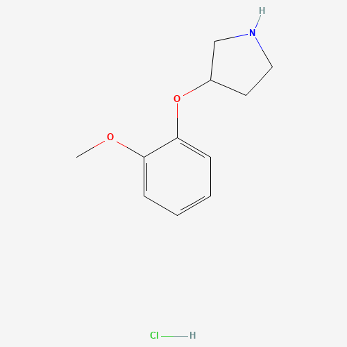 3-(2-Methoxyphenoxy)pyrrolidine hydrochloride (CAS: 17741-15-0) - Chemical Structure and Molecular Formula 
