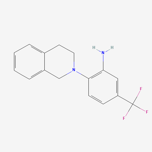 2-[3,4-Dihydro-2(1H)-isoquinolinyl]-5-(trifluoromethyl)aniline (CAS: 175134-94-8) - Chemical Structure and Molecular Formula 