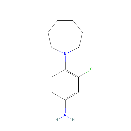 4-(1-Azepanyl)-3-chloroaniline (CAS: 915921-17-4) - Chemical Structure and Molecular Formula 