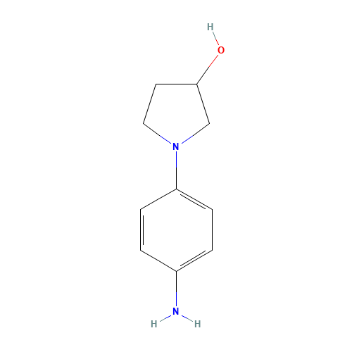 1-(4-Aminophenyl)-3-pyrrolidinol (CAS: 503457-32-7) - Chemical Structure and Molecular Formula 