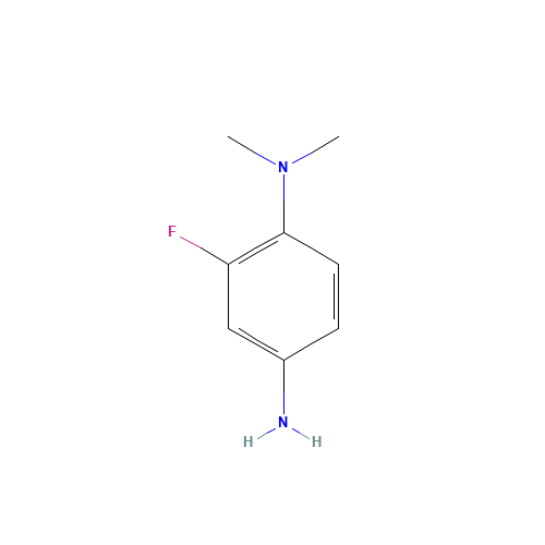 2-Fluoro-N-1-,N-1-dimethyl-1,4-benzenediamine (CAS: 3824-31-5) - Chemical Structure and Molecular Formula 