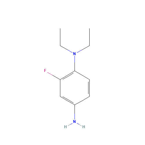 N-1,N-1-Diethyl-2-fluoro-1,4-benzenediamine (CAS: 83800-33-3) - Chemical Structure and Molecular Formula 