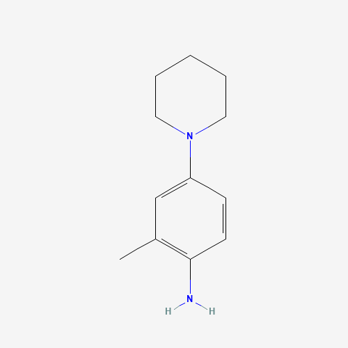 2-Methyl-4-(1-piperidinyl)aniline (CAS: 73164-32-6) - Chemical Structure and Molecular Formula 