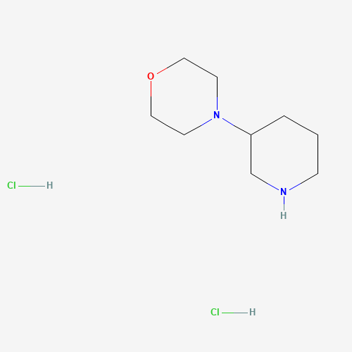 4-(3-Piperidinyl)morpholine dihydrochloride (CAS: 1124199-56-9) - Chemical Structure and Molecular Formula 