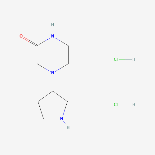 4-(3-Pyrrolidinyl)-2-piperazinone dihydrochloride (CAS: 1219957-44-4) - Chemical Structure and Molecular Formula 