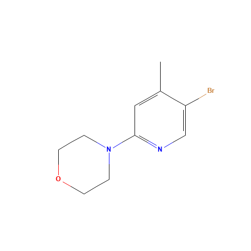 4-(5-Bromo-4-methyl-2-pyridinyl)morpholine (CAS: 1187385-96-1) - Chemical Structure and Molecular Formula 