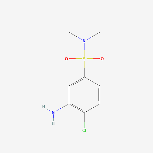 3-Amino-4-chloro-N,N-dimethylbenzenesulfonamide (CAS: 100313-81-3) - Chemical Structure and Molecular Formula 