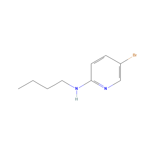 5-Bromo-N-butyl-2-pyridinamine (CAS: 280116-80-5) - Chemical Structure and Molecular Formula 