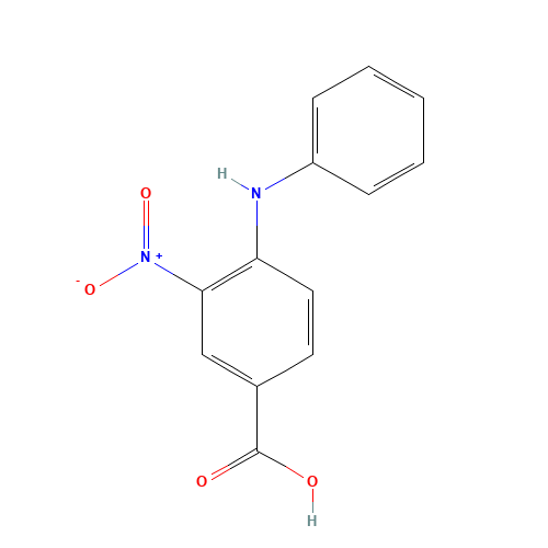 4-Anilino-3-nitrobenzoic acid (CAS: 16927-49-4) - Chemical Structure and Molecular Formula 