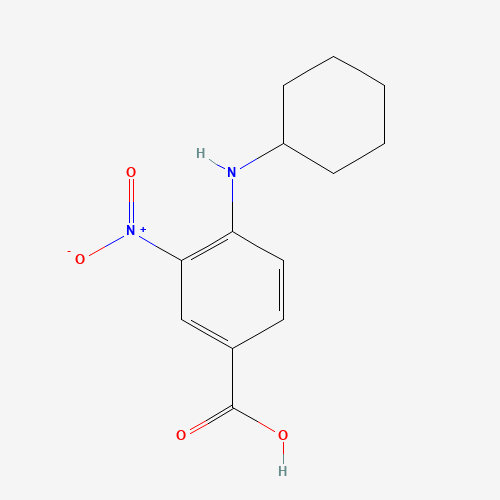 4-(Cyclohexylamino)-3-nitrobenzoic acid (CAS: 333340-82-2) - Chemical Structure and Molecular Formula 