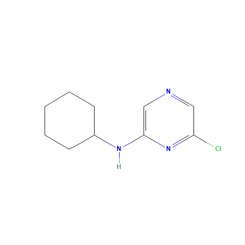 6-Chloro-N-cyclohexyl-2-pyrazinamine (CAS: 642459-26-5) - Chemical Structure and Molecular Formula 