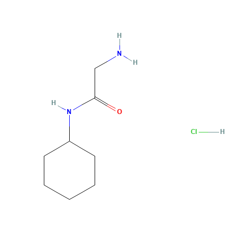 2-Amino-N-cyclohexylacetamide hydrochloride (CAS: 14432-21-4) - Chemical Structure and Molecular Formula 