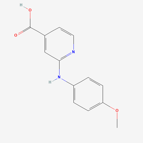 2-(4-Methoxyanilino)isonicotinic acid (CAS: 85726-29-0) - Chemical Structure and Molecular Formula 