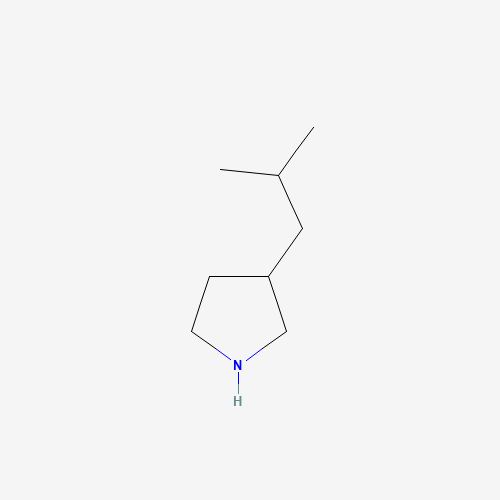 3-Isobutylpyrrolidine (CAS: 959238-03-0) - Chemical Structure and Molecular Formula 