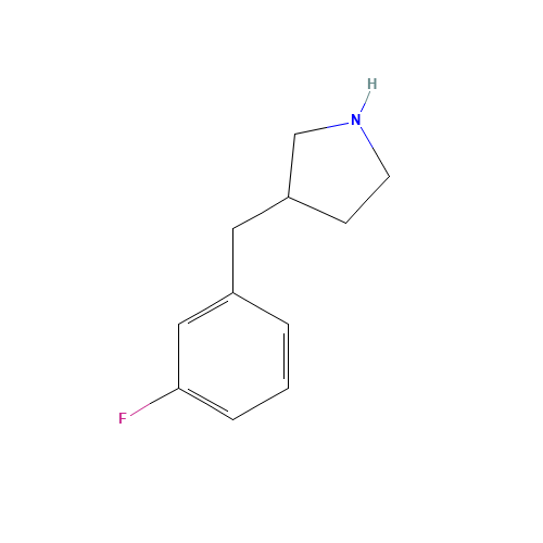 3-(3-Fluorobenzyl)pyrrolidine (CAS: 1000198-80-0) - Chemical Structure and Molecular Formula 