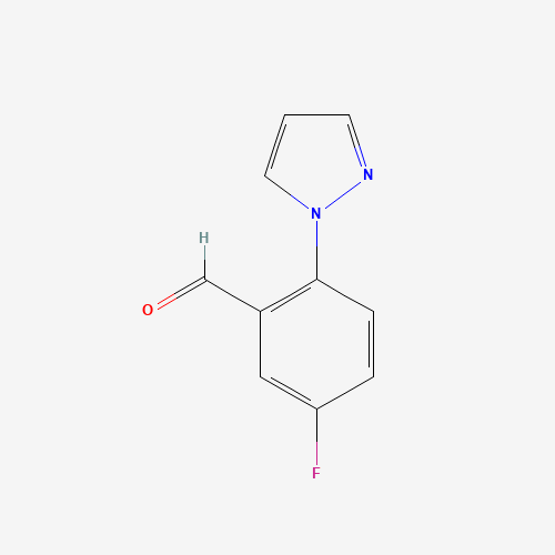 5-Fluoro-2-(1H-pyrazol-1-yl)benzaldehyde (CAS: 1015845-84-7) - Chemical Structure and Molecular Formula 