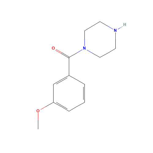 (3-Methoxyphenyl)(1-piperazinyl)methanone (CAS: 100939-89-7) - Chemical Structure and Molecular Formula 