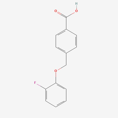 4-[(2-Fluorophenoxy)methyl]benzoic acid (CAS: 943114-74-7) - Chemical Structure and Molecular Formula 
