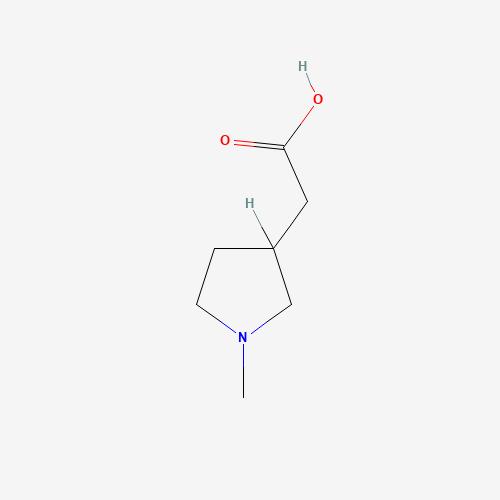 2-(1-Methyl-3-pyrrolidinyl)acetic acid (CAS: 102014-77-7) - Chemical Structure and Molecular Formula 