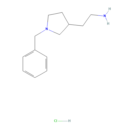 2-(1-Benzyl-3-pyrrolidinyl)ethylamine (CAS: 130927-84-3) - Chemical Structure and Molecular Formula 
