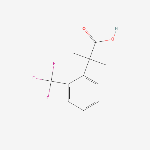 2-Methyl-2-[2-(trifluoromethyl)phenyl]-propanoic acid (CAS: 1220019-86-2) - Chemical Structure and Molecular Formula 