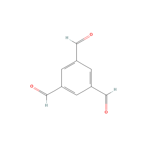 Benzene-1,3,5-tricarbaldehyde (CAS: 3163-76-6) - Chemical Structure and Molecular Formula 