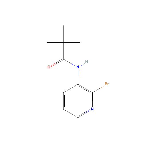 N-(2-Bromopyridin-3-yl)pivalamide (CAS: 835882-02-5) - Chemical Structure and Molecular Formula 
