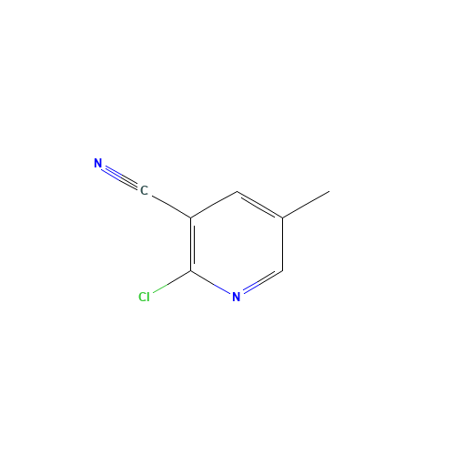 2-Chloro-5-methylnicotinonitrile (CAS: 66909-34-0) - Chemical Structure and Molecular Formula 