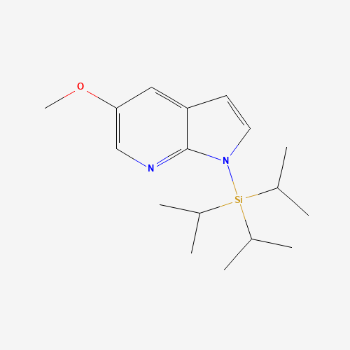 5-Methoxy-1-(triisopropylsilyl)-1H-pyrrolo[2,3-b]pyridine (CAS: 1198097-37-8) - Chemical Structure and Molecular Formula 